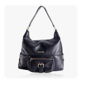 Michael Kors mk grey pebble leather Fulton hobo tote bag/purse/pocketbook